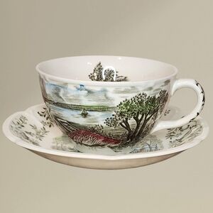 Johnson Brothers Cottage Garden Breakfast cup & saucer Made England Windsor Ware